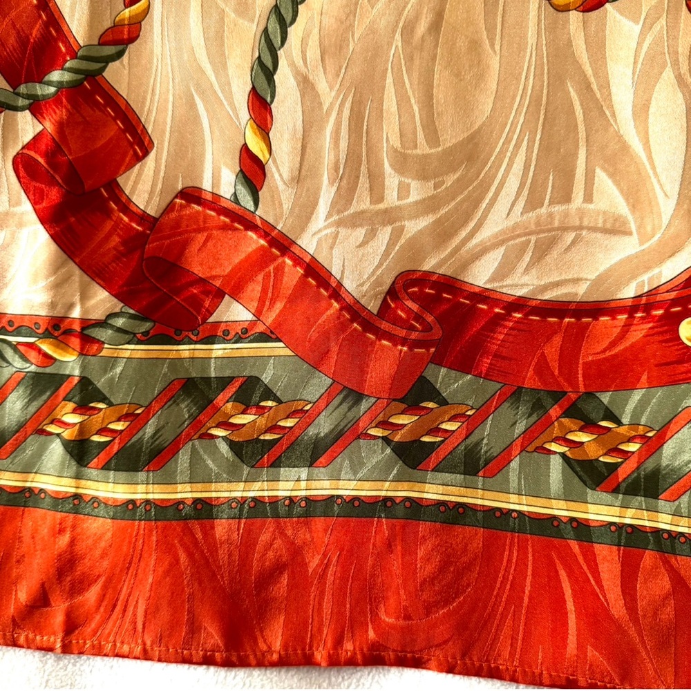 NEW! DOLCE & GABBANA Large Square Equestrian Scarf GORGEOUS - Picture 12 of 13